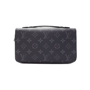 Louis Vuitton Monogram Eclipse Black Zippy Zip Around Long Wallet